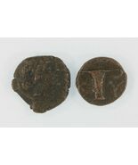 Antico Grecia 2-coin Set 350 BC &amp; 250 BC Cyme Aeolis AE Amazon Aquila Vaso - €63,01 EUR