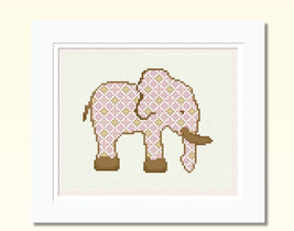 Three Cross Stitch Patterns, Baby Girl Elephant, PDF - design by Lucy X Stitches - $4.50
