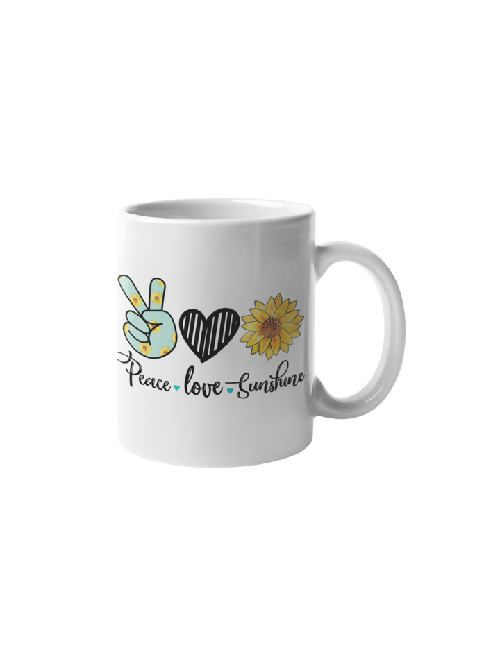 Primary image for Peace Love & Sunshine Valentines or Mother's Day  Gift 15 OZ Ceramic Coffee Mug