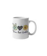 Peace Love &amp; Sunshine Valentines or Mother&#39;s Day  Gift 15 OZ Ceramic Cof... - £15.00 GBP