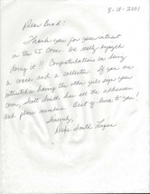 Dixie Smith Luque Signed 2001 Handwritten Letter Dallas Cowboy Cheerleader - $29.69