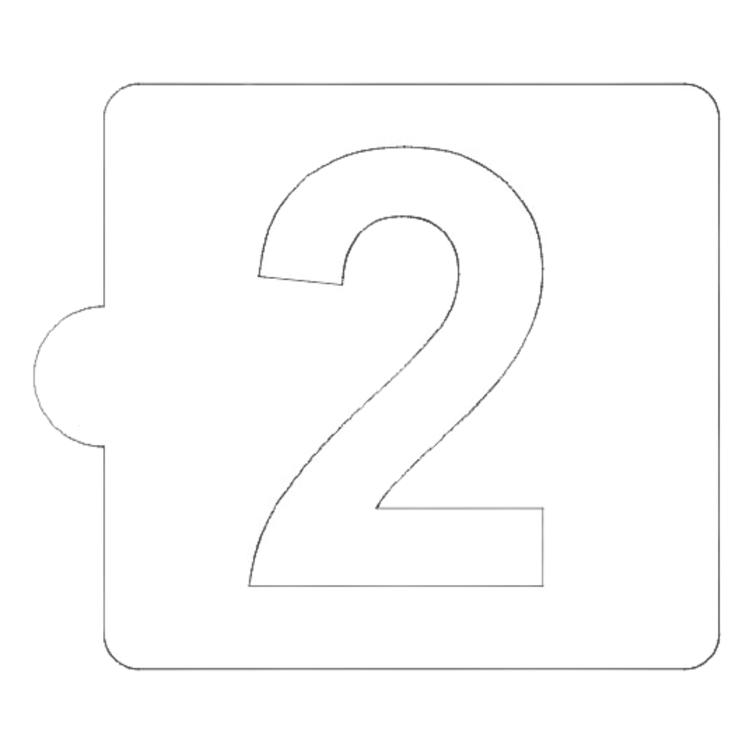 2 Number Counting Stencil for Cookies or Cakes USA Made LS108-2 - $3.99