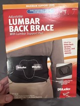 Mueller 6721-1 Lumbar Max Support Back Brace Removable Pad Fit 28&quot;- 50&quot; ... - $20.79