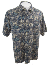 Columbia Men Hawaiian ALOHA shirt pit 2 pit 24.5 L bark cloth camp tropical luau - £19.75 GBP