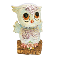 Vintage 6&quot; Owl Bisque Ceramic porcelain Anthropomorphic shelf figure Japan READ - £15.01 GBP