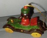 Dog In Roadster Car Christmas Ornament Russ Berrie Taiwan Hand-Painted W... - $10.00