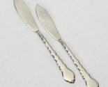 Oneida Cello Butter Knives 6.375&quot; Community Burnished Stainless Lot of 2 - $17.63