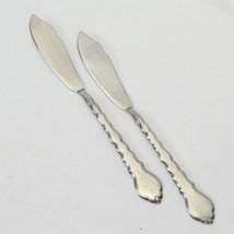 Oneida Cello Butter Knives 6.375&quot; Community Burnished Stainless Lot of 2 - £13.86 GBP
