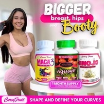 Bigger Butt &amp; Breast: Aguaje Curvy Fruit + Maca Root +Wild Hinojo Pills- 31 Days - £43.65 GBP