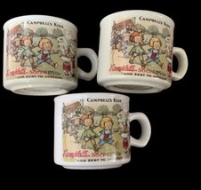 3 Vtg Campbells Kids Soup Mugs Cups 1994 Westwood Replica 1910 Souvenir Postcard - £10.89 GBP