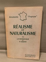 Realisme et Naturalisme Vintage French Book - €4,31 EUR