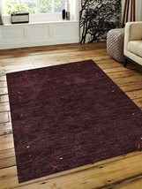 Glitzy Rugs UBSLS0109L0004A11 6 x 9 ft. Hand Knotted Gabbeh Silk Contemporary Re - £229.95 GBP