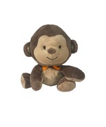 Carter&#39;s Child of Mine Plush Brown Tan Monkey Orange Bow Small 6” - £10.81 GBP