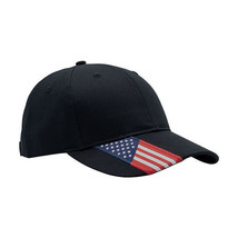 FLAG USA Hat Cap BLACK Patriotic Adjustable One Size Baseball Trucker 6 ... - £9.73 GBP