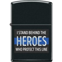 Zippo Lighter - I Stand Behind the Heroes Black Matte - 854445 - £24.37 GBP
