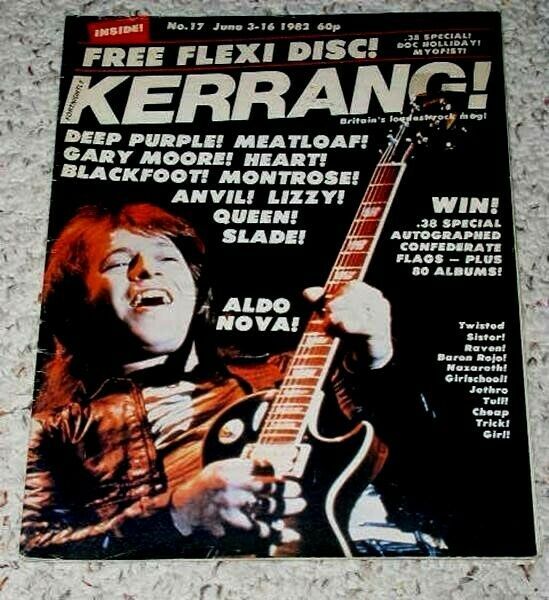 Primary image for Aldo Nova Kerrang Magazine Vintage 1982 With Flexi Disc