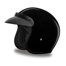 Daytona Helmets CRUISER- HI-GLOSS Black Dot Biker Motorcycle Helmet - £75.01 GBP