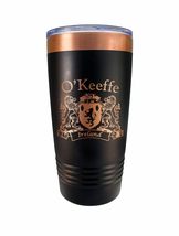 O&#39;Keeffe Irish Coat of Arms Black Travel Mug - $27.44