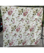 Croscill Floral Fabric Shower Curtain  Dusty Pink Grand Millennial Style... - $31.67