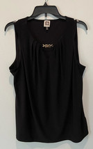Anne Klein Sleeveless Career Blouse  Women’s Large Black - $16.69