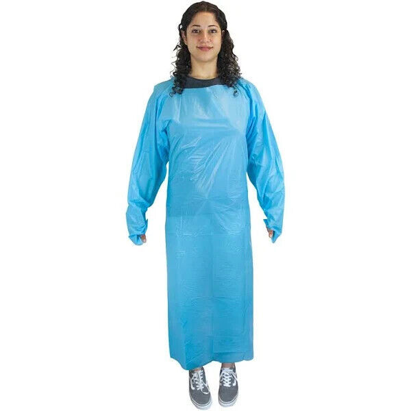 Disposable CPE 35 GSM Isolation Gowns, Protective Frock (20 Pieces) - $39.99