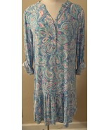 Lilly Pulitzer Charlee Long Sleeve Tunic Dress Womens Size Medium Paisle... - $1,103.34 MXN