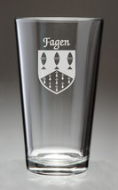 Fagen Irish Coat of Arms Pint Glasses - Set of 4 (Sand Etched) - £54.70 GBP