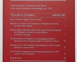 Journal of Anthropological Research University of New Mexico Volume 63, ... - £14.98 GBP