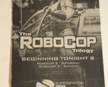 Robocop Trilogy WGN Tv Guide Print Ad Peter Weller TPA9 - $5.93