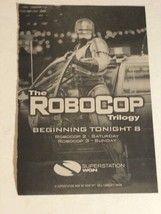 Robocop Trilogy WGN Tv Guide Print Ad Peter Weller TPA9 - £4.67 GBP