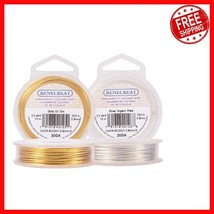 20-Gauge Tarnish Resistant Silver &amp; Gold Wire - 2 Rolls, 66-Feet Total - $30.06