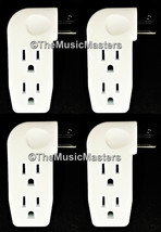 4X Triple 3 Outlet Grounded AC Wall Plug Power Splitter 3-Way Electrical Adapter - £14.91 GBP