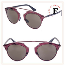 Christian Dior So Real Burgundy Blue Plum Metal Sunglasses Diorsoreal Authentic - £182.18 GBP