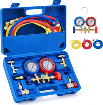 AC Manifold Gauge Set for R134A R12 R502 Refrigerant, 3 Way Car with 5FT... - $114.12