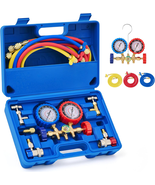 AC Manifold Gauge Set for R134A R12 R502 Refrigerant, 3 Way Car with 5FT... - $114.12