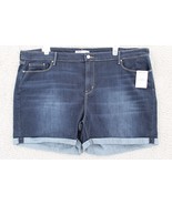 Signature Gold by Levi Strauss Womens Mid-Rise 5&quot; Shorts SZ 24 W37 Dk Bl... - $14.99