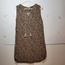 Womens BeachLunchLounge Sleeveless Leopard print dress with tassels size... - £16.85 GBP