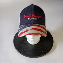 Bob Evans Farms Baseball Hat Red White And Blue Stars And Stripes Mesh S... - $13.87 CAD