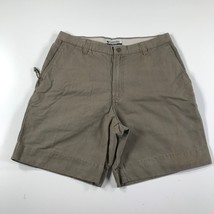 Banana Republic Shorts Herren 34 Brown Solid Khaki Baumwolle Über Knielang - $14.83