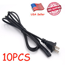 Lot 10 Us 2 Prong 2Pin Power Cord Cable Charge Adapter Pc Laptop Ps2 Ps3 6 Feet - £25.07 GBP