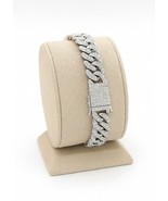 7 Inch Cuban Link Bracelet 18K White Gold Plated 14mm For Men And Women - $23.71