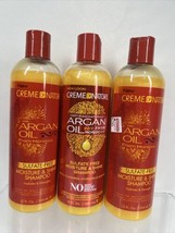 (3) Creme of Nature Moisture &amp; Shine Shampoo Argan Oil Hydrate DeTangle 12oz - £14.95 GBP