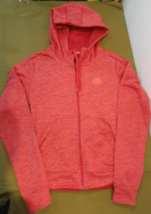 EUC DESIGNER ADIDAS LIGHTWEIGHT FULL ZIP CORAL HOODED JACKET WOMEN'S SIZ... - $25.64