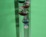 Galileo Glass Liquid Thermometer Analog Table Top Temperature Display - £46.97 GBP