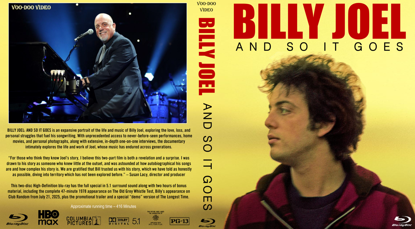 Billy Joel - And So It Goes 2-Blu-Ray - 2025 Documentary + Bonuses - Piano Man   Item image 4