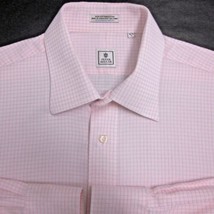Peter Millar Men&#39;s (16.5 / L) 100% Cotton Pink Plaid BUTTON-DOWN Dress Shirt - £38.50 GBP