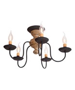 Thorndale CEILING LIGHT 5 Arm Metal Wood Fixture in Pearwood - $6,391.78 MXN