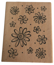 Greenbrier Rubber Stamp Daisy Flower Background Happiness Friendship Card Making - £3.97 GBP