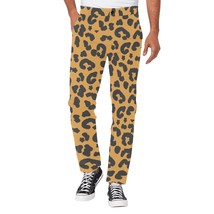 Men&#39;s Leopard Rosettes Spots Pattern All Over Print Casual Trousers Pants - £39.73 GBP