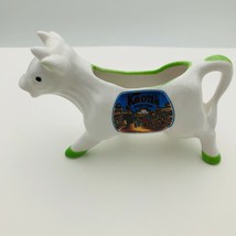 Knott&#39;s Berry Farm White Cow Creamer Horse and Carriage Scene 2 ounce - £15.73 GBP